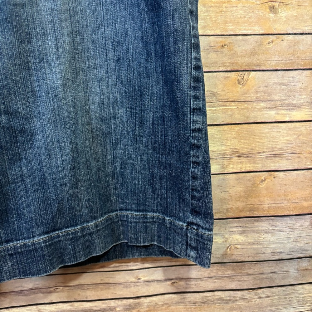 LANDS END DENIM CROPPED WIDE LEG MEDIUM WASH SIZE 20W JEANS - Picture 4 of 8